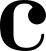A "C" denoting Common Time